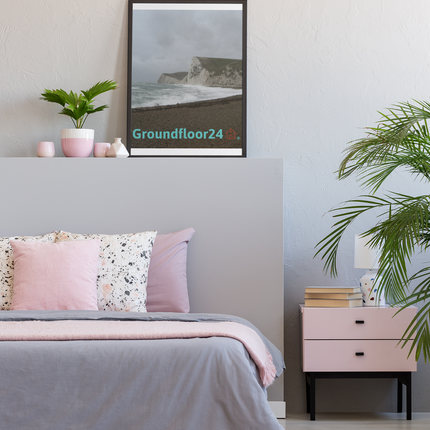 Waves and Sand Framed photo paper poster with Groundfloor24 with House Logo