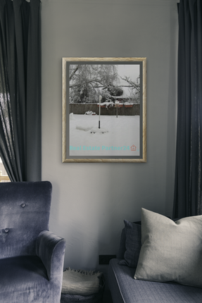 Winter Wonderland Framed photo paper poster with realestatepartner24 with house Logo