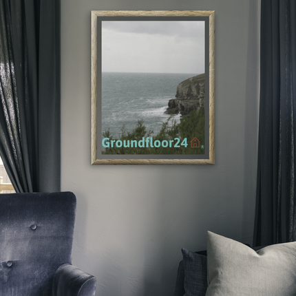 Seaside Serenity Poster with Groundfloor24 with House Logo