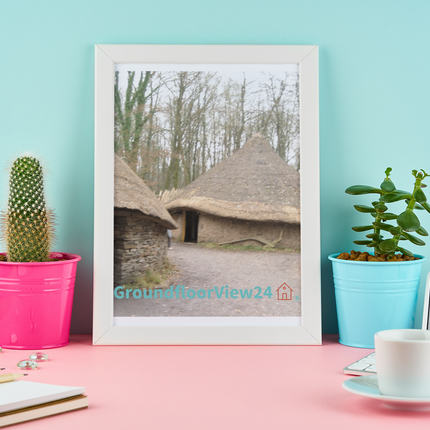 Village Charm Framed poster with groundfloorview24 with House Logo