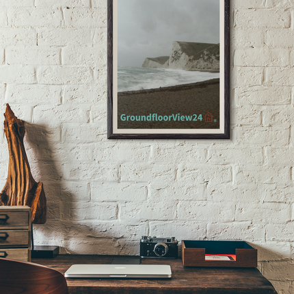 Waves and Sand Thin canvas with groundfloorview24 with House Logo