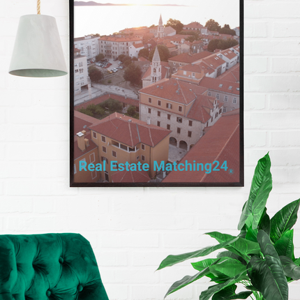 Roof Sunset View Photo paper poster with realestatematching24 without key Logo