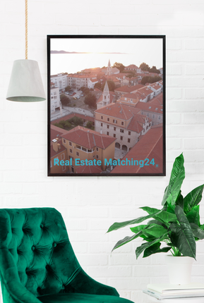 Roof Sunset View Photo paper poster with realestatematching24 without key Logo