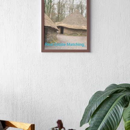 Village Charm Framed poster with realestatematching without key Logo