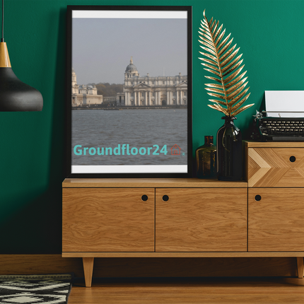 Riverside Beauty Framed photo paper poster with Groundfloor24 with House Logo
