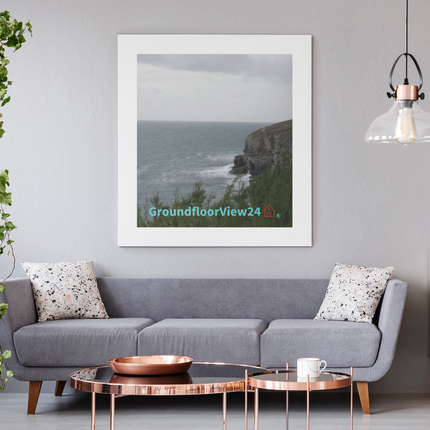 Seaside Serenity Canvas with groundfloorview24 with House Logo