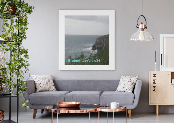 Seaside Serenity Canvas with groundfloorview24 with House Logo