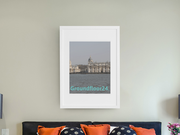 Riverside Beauty Framed photo paper poster with Groundfloor24 without House Logo