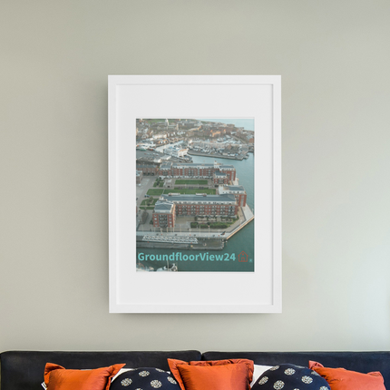 Nice City Framed canvas with groundfloorview24 with House Logo