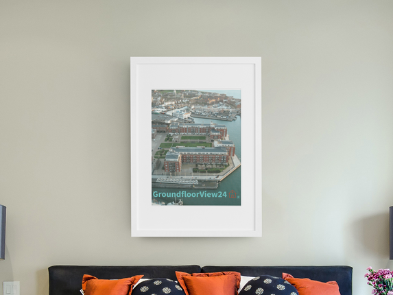 Nice City Framed canvas with groundfloorview24 with House Logo