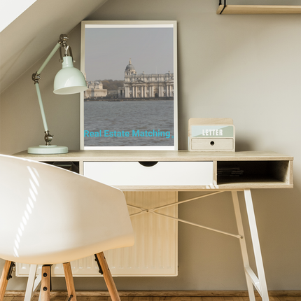 Riverside Beauty Framed poster with realestatematching without key Logo
