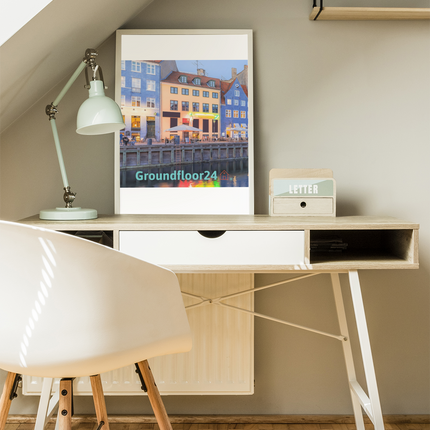 Nyhavn Canvas with Groundfloor24 Logo