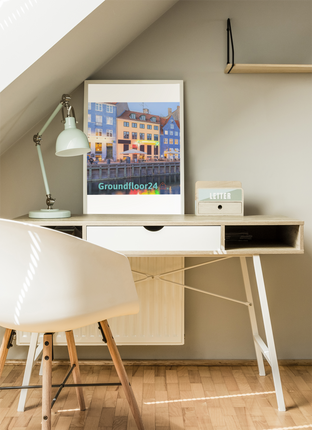 Nyhavn Canvas with Groundfloor24 Logo