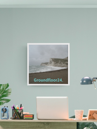 Waves and Sand Poster with hangers with Groundfloor24 without House Logo