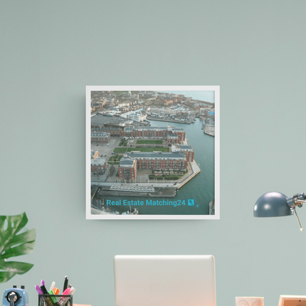 Nice City Photo paper poster with realestatematching24 with key Logo