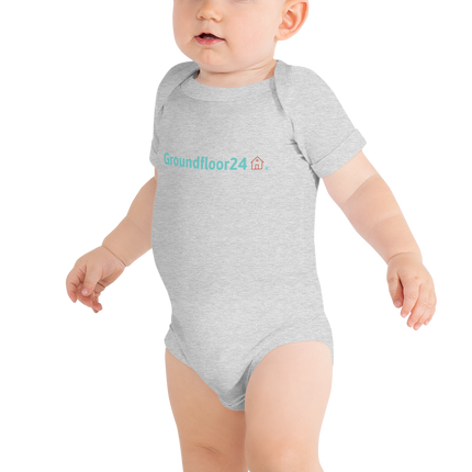 Baby short sleeve one piece with Groundfloor24 Logo