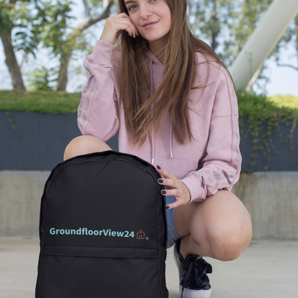 Embroidered Backpack Groundfloorview24 with House