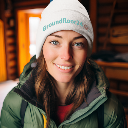 Embroidered Beanie Groundfloor24 with Logo.