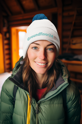 Embroidered Beanie Groundfloor24 with Logo.