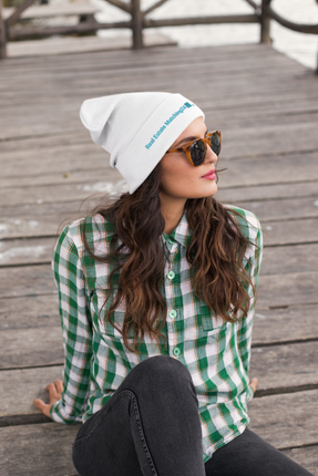 Embroidered Beanie Real Estate Matching24 with Logo.