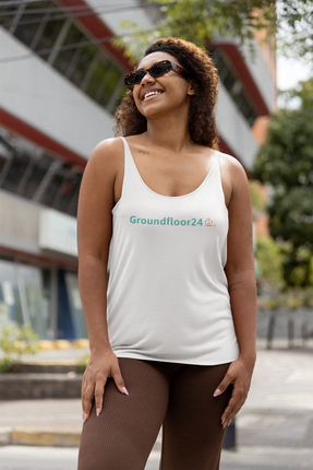 Ladies’ Muscle Tank with Groundfloor24 Logo