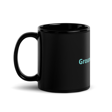 Black Glossy Mug with Groundfloor24 Logo