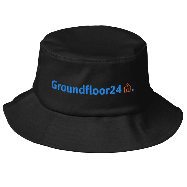 Old School Bucket Hat Groundfloor24 with Logo.