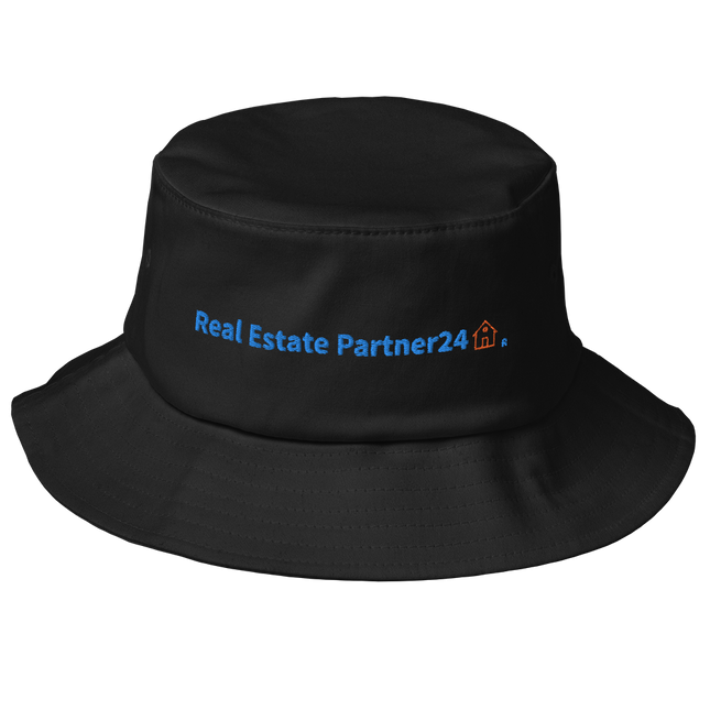 Old School Bucket Hat Real Estate Partner24 with Logo.