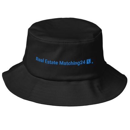 Old School Bucket Hat Real Estate Matching24 with Logo.