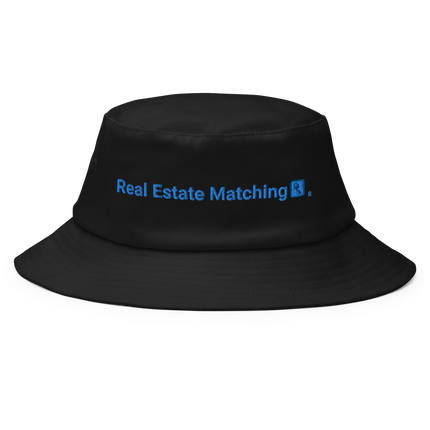 Old School Bucket Hat Real Estate Matching with Logo.