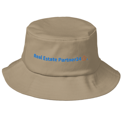 Old School Bucket Hat Real Estate Partner24 with Logo.