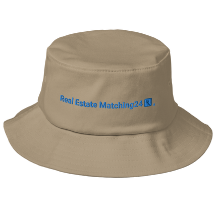 Old School Bucket Hat Real Estate Matching24 with Logo.