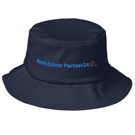 Old School Bucket Hat Real Estate Partner24 with Logo.