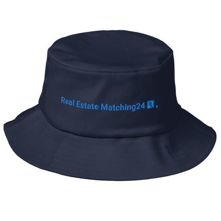 Old School Bucket Hat Real Estate Matching24 with Logo.
