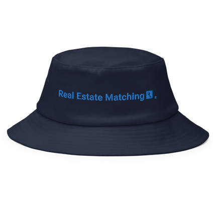 Old School Bucket Hat Real Estate Matching with Logo.