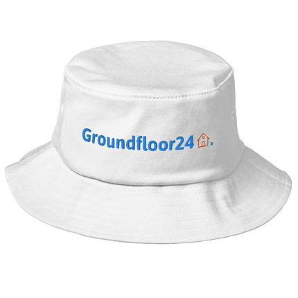 Old School Bucket Hat Groundfloor24 with Logo.