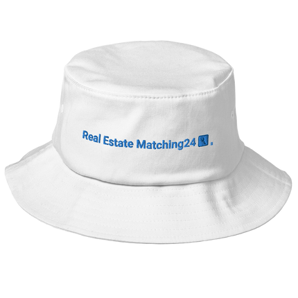 Old School Bucket Hat Real Estate Matching24 with Logo.