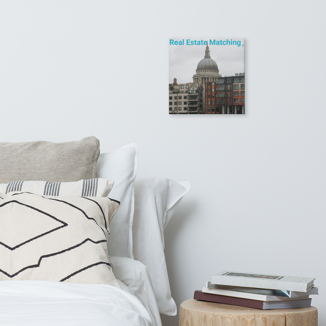 St. Paul's Cathedral Canvas with Real Estate Matching Logo