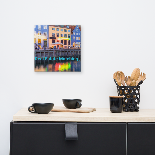 Nyhavn Canvas with Real Estate Matching Logo