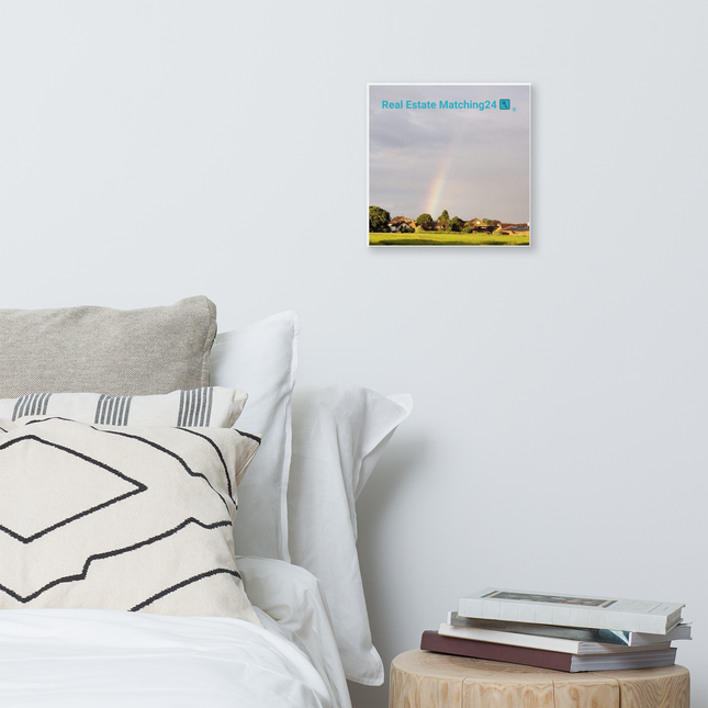The Rainbow Sinari Canvas with Real Estate Matching24 Logo
