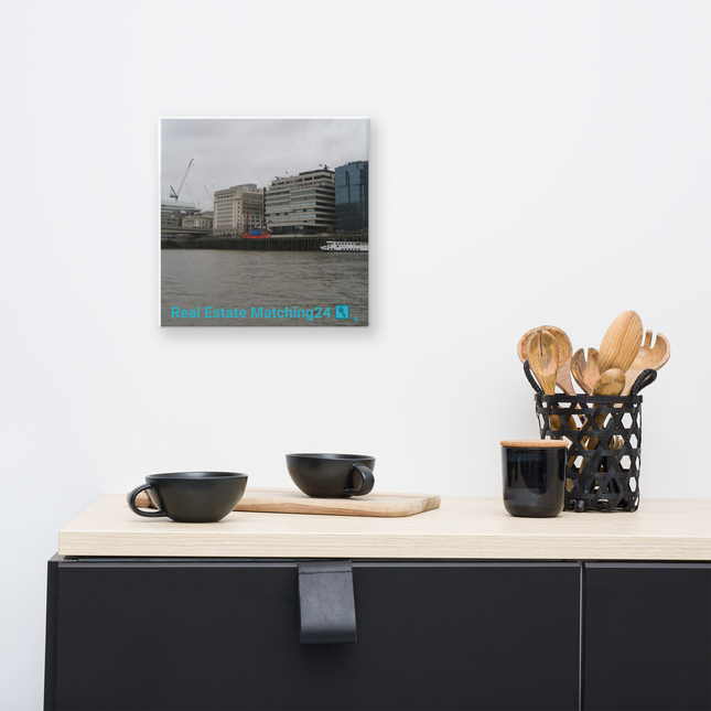 Beautiful Place Canvas with Real Estate Matching24 Logo