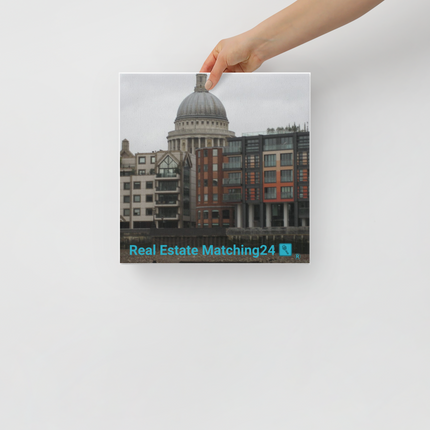 St. Paul's Cathedral Canvas with Real Estate Matching24 Logo