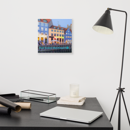Nyhavn Canvas with Real Estate Matching24 Logo