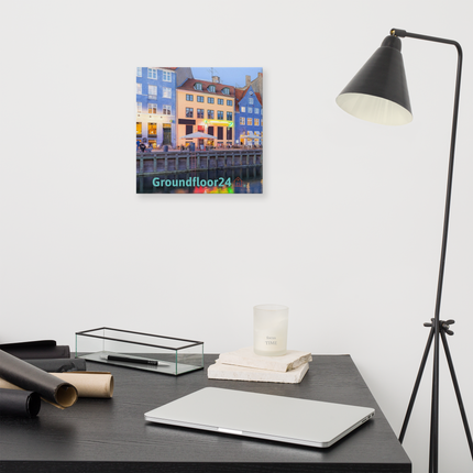 Nyhavn Canvas with Groundfloor24 Logo