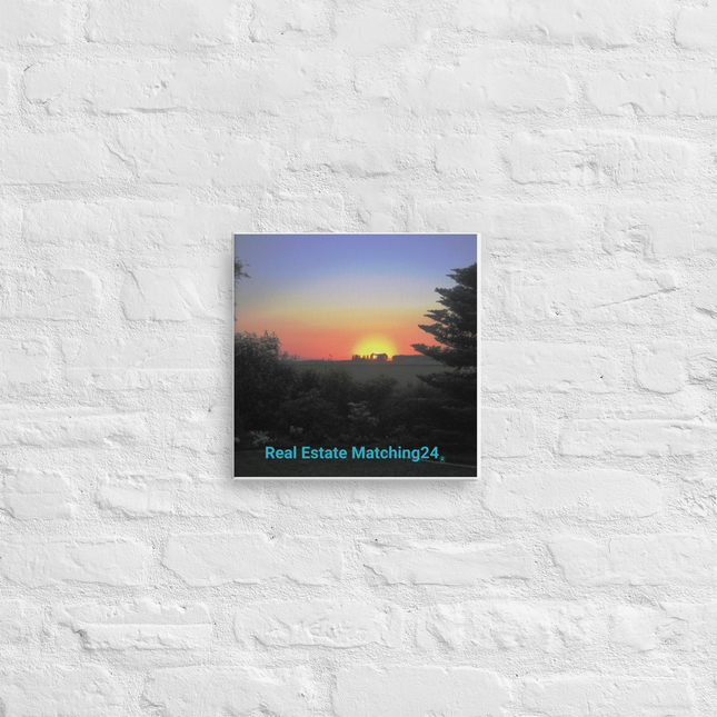 Beautiful Sunset Sinari Canvas with realestatematching24 without key Logo