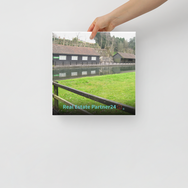 Lakeside Serenity Canvas with realestatepartner24 with house Logo