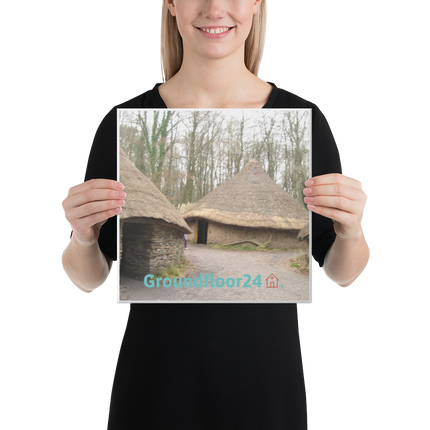 Village Charm Canvas with Groundfloor24 with House Logo