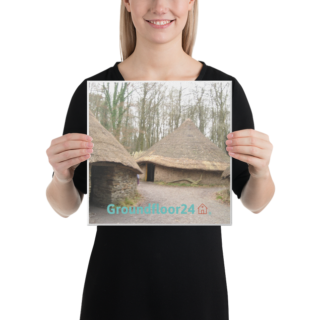 Village Charm Canvas with Groundfloor24 with House Logo