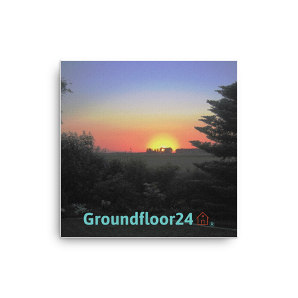 Beautiful Sunset Sinari Canvas with Groundfloor24 with House Logo