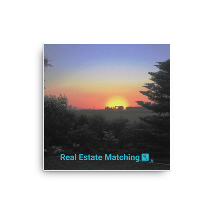Beautiful Sunset Sinari Canvas with realestatematching with key Logo